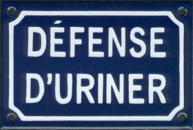 Défense d'uriner