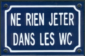 Ne rien jeter dans les WC