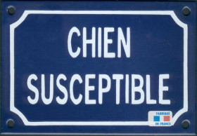 Chien susceptible