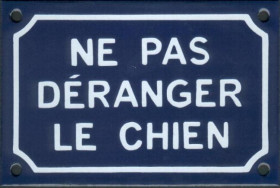 Ne pas déranger le chien