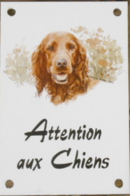 ATTENTION AUX CHIENS VERTICAL + décor au choix