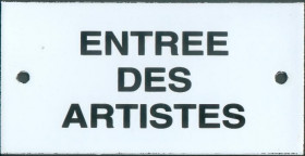 L2 : entrée des artistes