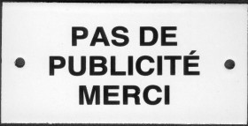 Pas de publicité (6x12cm)