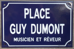 Plaque de rue emaillée (20x30cm) ARIAL MAJUSCULES