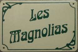 Plaque de villa décorée  20x30cm (ligne 11)